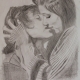 dibujo-lapiz-beso-adolescente