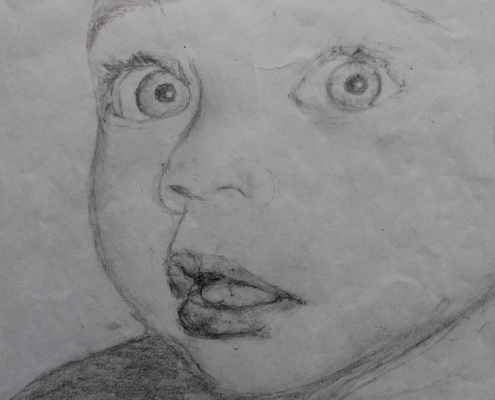 dibujo-lapiz-primer-plano-bebe