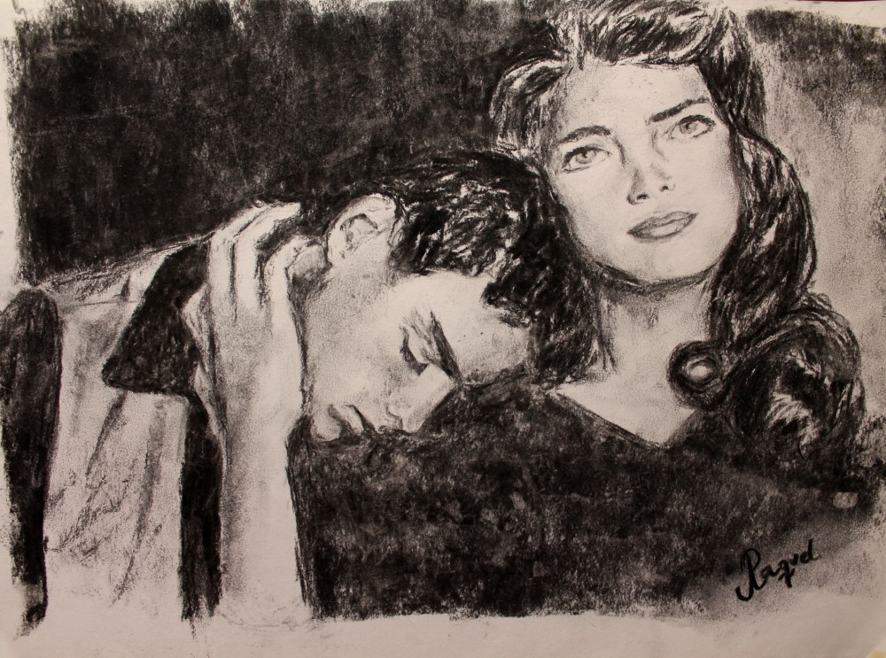 pareja-cine-carboncillo-40x29