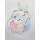 lamina-infantil-ilustracion-acuarela-elefante-bebe-trompa-A4
