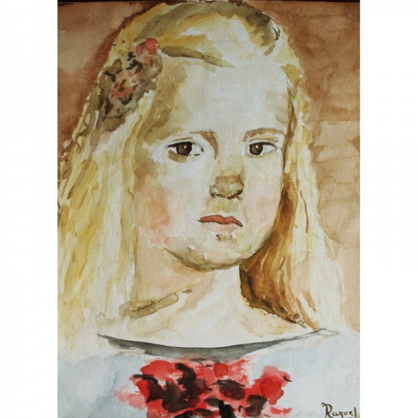 retrato-acuarela-menina-velazquez