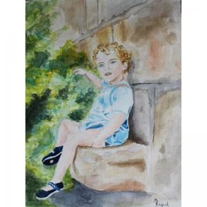 ilustracion-acuarela-retato-acuarela-peque-sentada