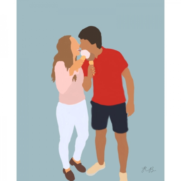 ilustracion-digital-ilustracion-personalizada-pareja-helado-raquel-bernardo