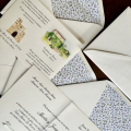 Invitaciones boda en acuarela Sobre forrado